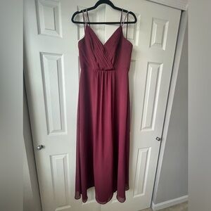 David’s bridal burgundy bridesmaid dress
